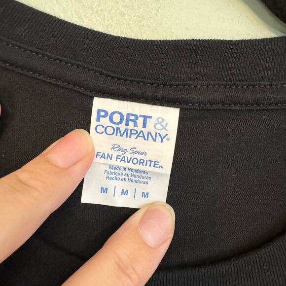 Port & Company T-Shirt Men M Cotton EAT SLEEP GAME Funny Gamer Graphic Tee Black - Picture 6 of 6